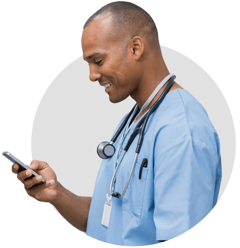 doctor receives sms 