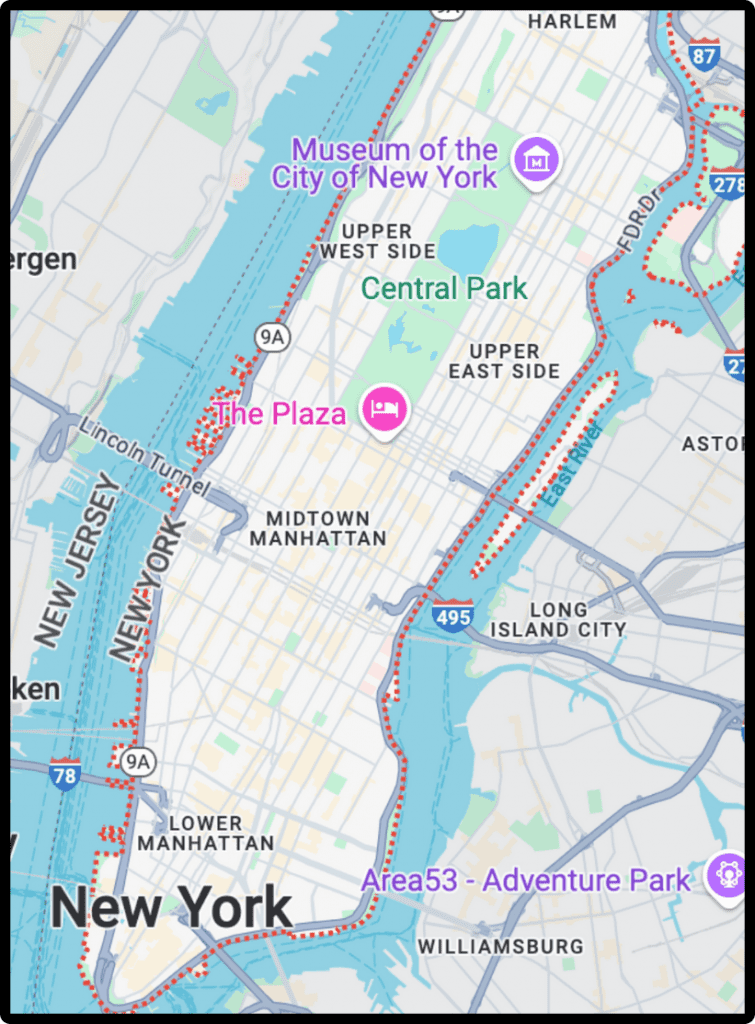 Manhattan, NY map