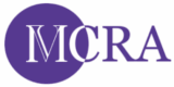 MCRA company logo with purple circle and letters design