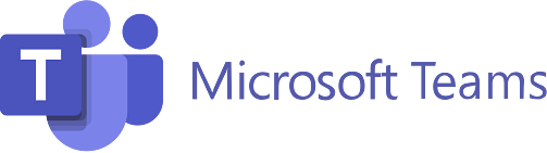 Microsoft Teams logo in purple on a black background