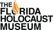 Logo of the Florida Holocaust Museum with an orange flame