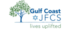Gulf Coast JFCS logo featuring tree and uplifting message