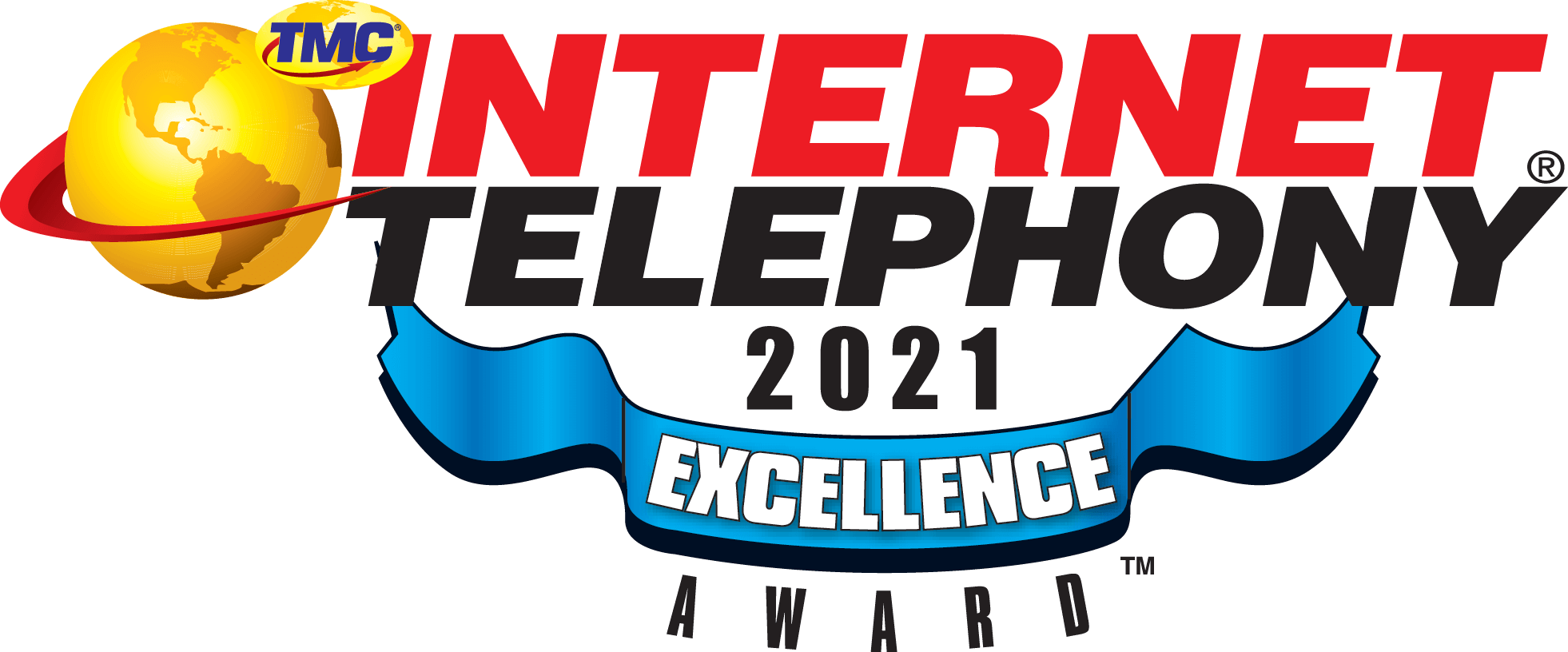 Award badge for Internet Telephony Excellence 2021.
