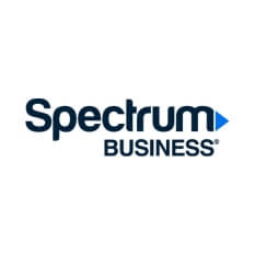 Spectrum Business logo in blue text on a white background