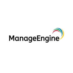 ManageEngine logo with multicolored swoosh design above text