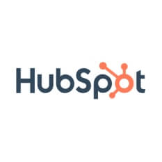 HubSpot logo in bold font with orange and black design
