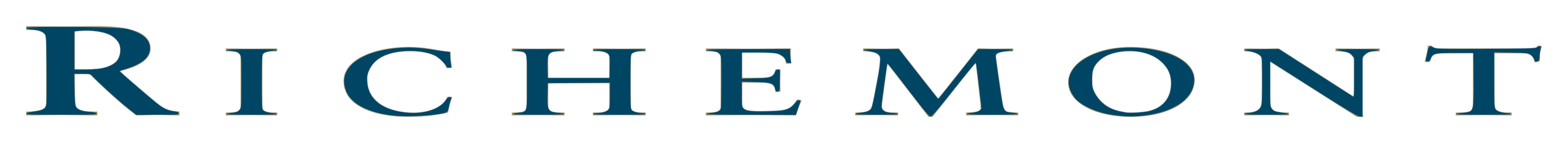 "Richemont luxury brand logo with elegant blue typography"