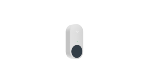 Smart home doorbell camera with modern design in white color