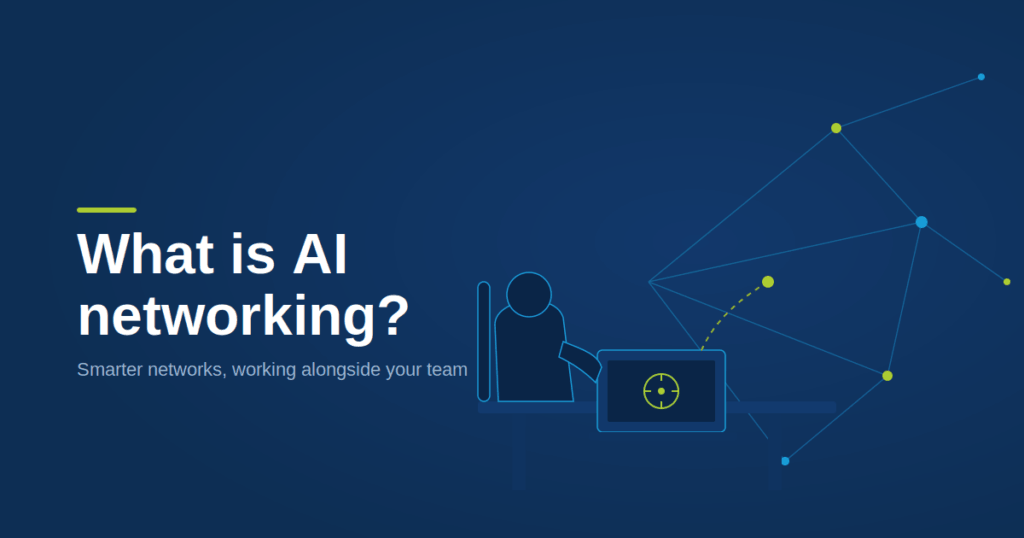 AI Networking Concept with Digital Connection Lines Illustration